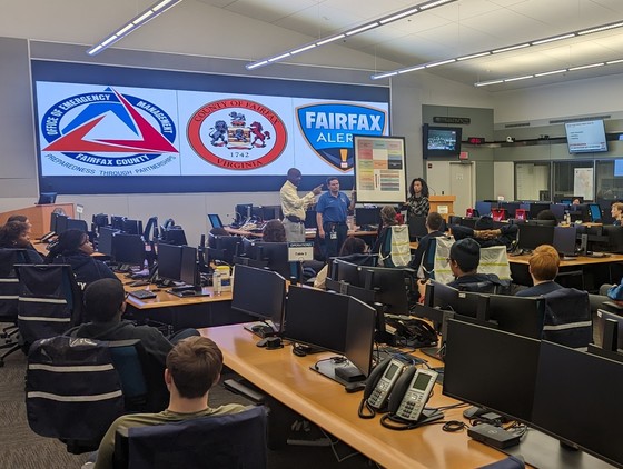 EMT students visit Transportation and Safety Admin. in Fairfax County