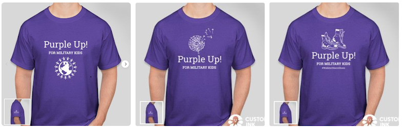 Purple Up T-shirt options