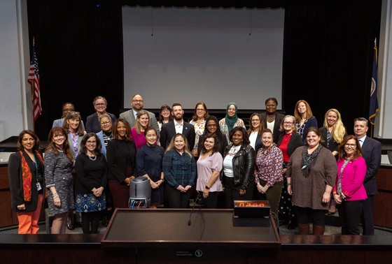 Staff and School Board Members National School Counseling Week recognition