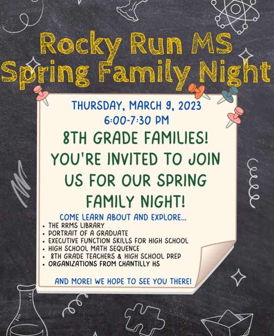 Spring Family Night flyer