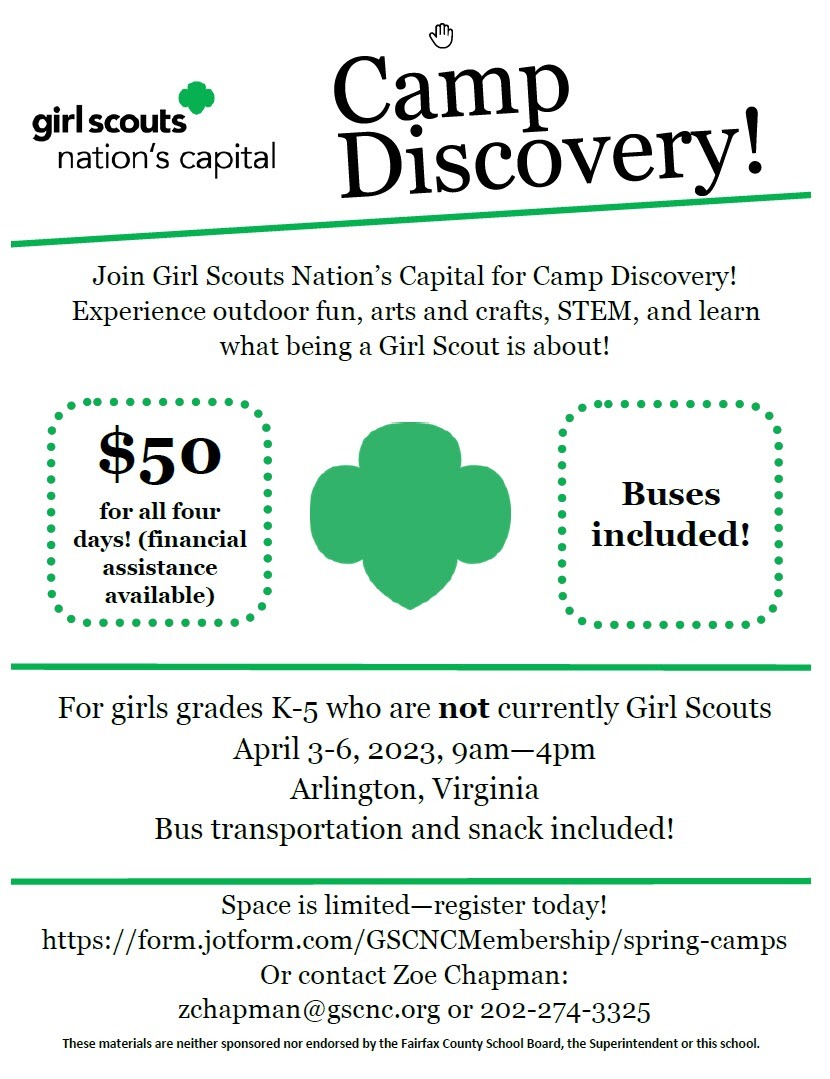 Camp Discovery Flyer