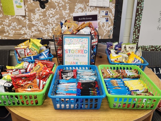 Snacks in Staff lounge