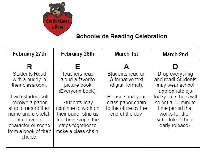 Read Across Cub Run 