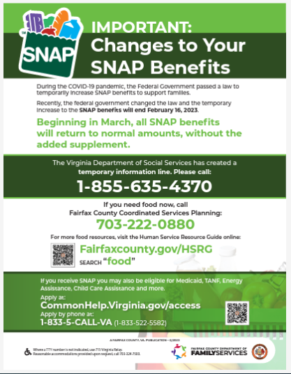 Changes to SNAP Benefits