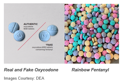 DEA Images of Oxycodone and Fentanyl