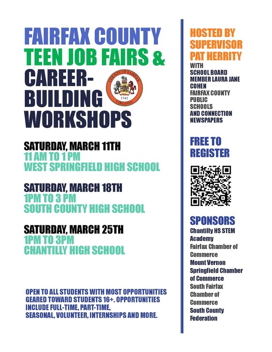 Fairfax County Teen Job Fairs and Career Building Workshops