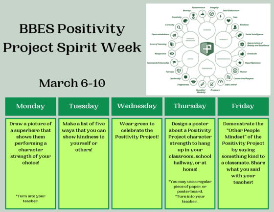 Positivity Project Spirit Week