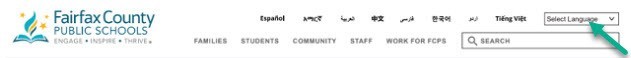 Improved Access to Language Translation on FCPS Websites