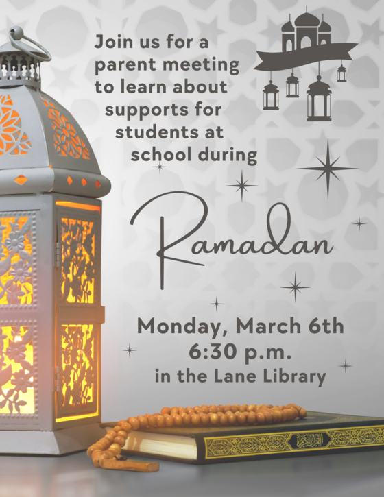 Ramadan parent meeting flyer