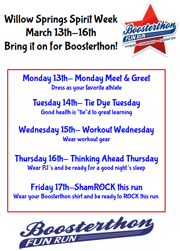 Boosterthon Spirit Week