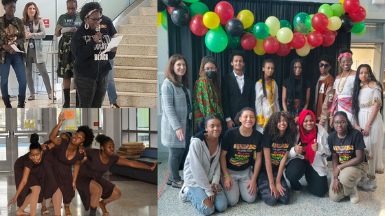 Collage of photos from PTSA Black History Month Celebration