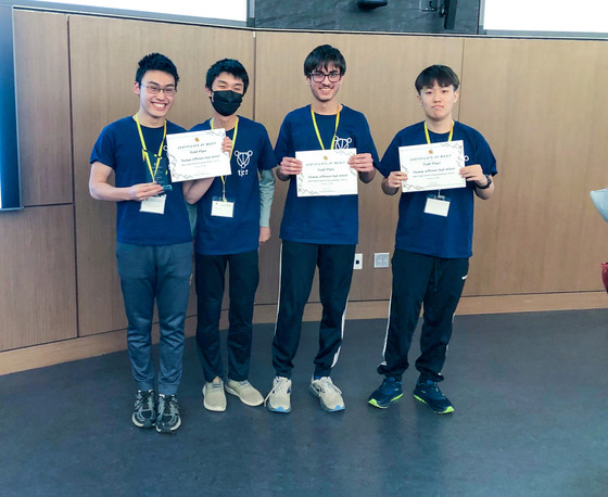 TJ's Senior Computing Team Holds its First Place Award