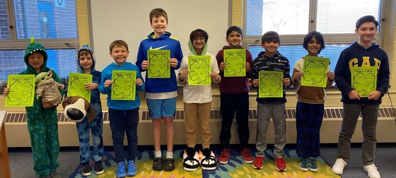 Students made St. Patrick's Day wishes.