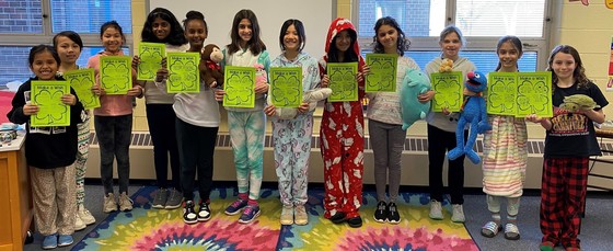 Students made St. Patrick's Day wishes.