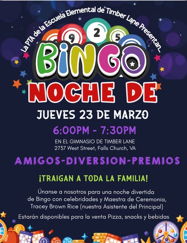 bingo night flyer espanol