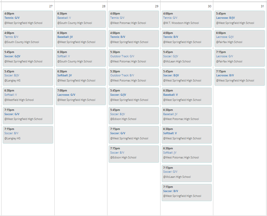 Spartan Sports, Week of March 27 - 31