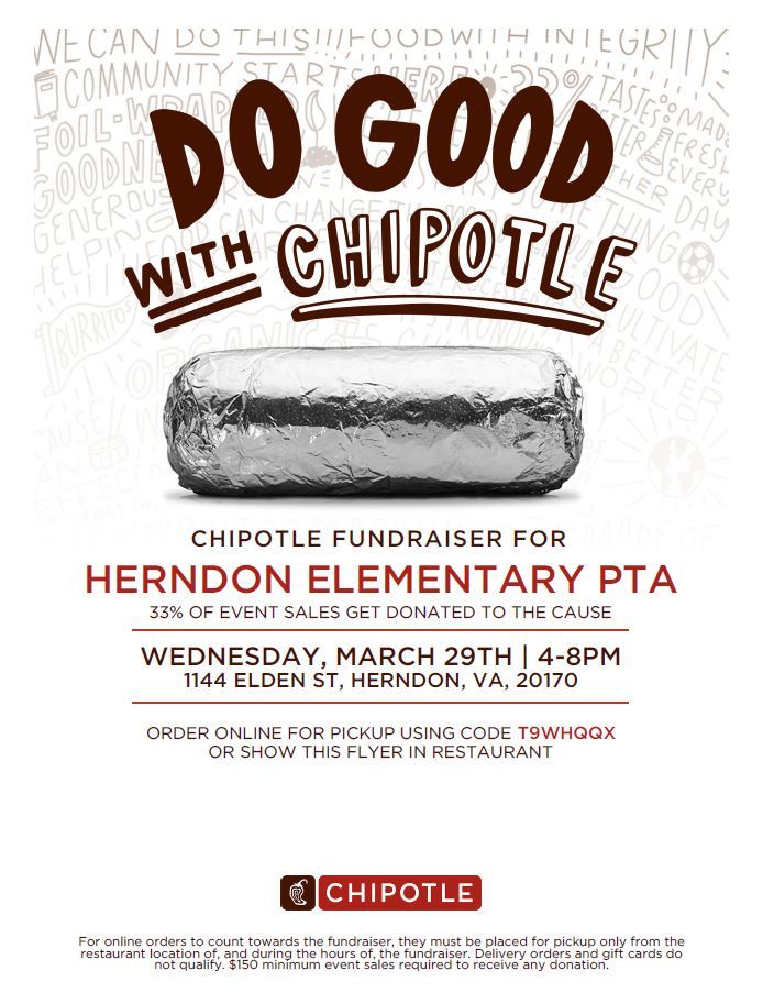 Chipotle flyer in english
