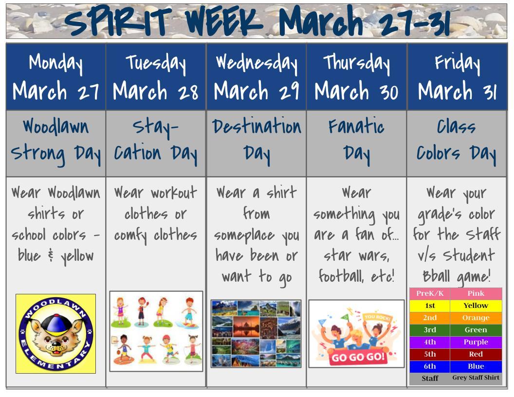 Spirit Week March 2023