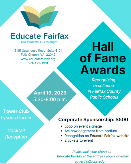 Educate Fairfax Hall of Fame Image