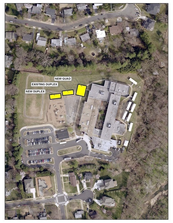 Kent Gardens ES map of coming new temporary classrooms