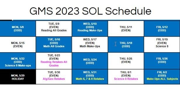 SOL Schedule