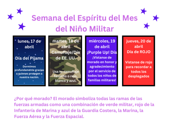 Military Spirit Week Spanish 