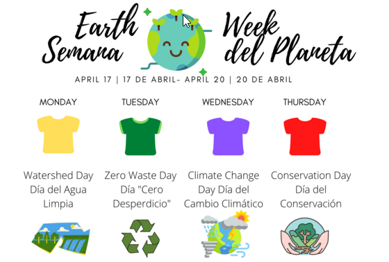 FCPS Earth Week Spirit week image