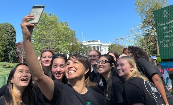 students take selfie