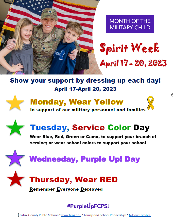 Military Child Spirit Week