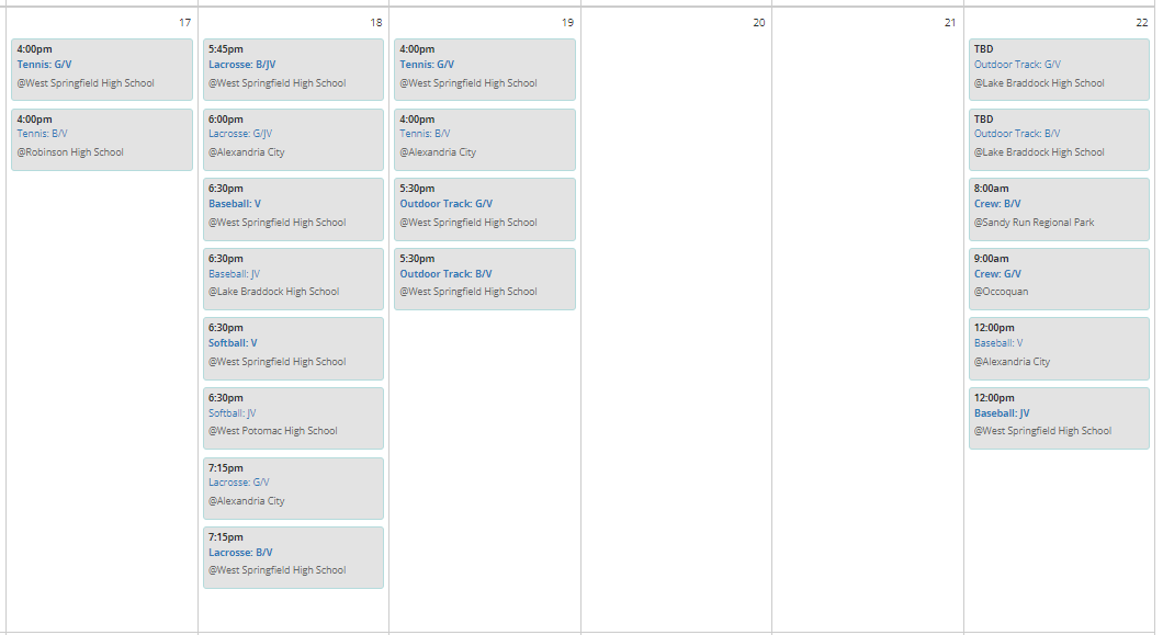 Spartan Sports, Week of April 17 - 22