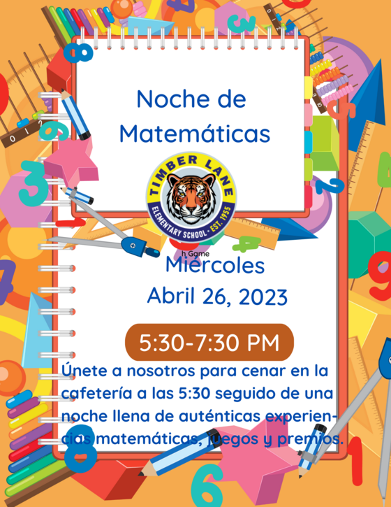math night flyer in Spanish