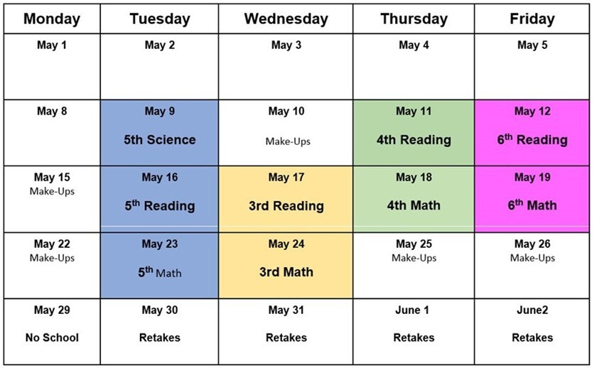 Halley Standards of learning calendar