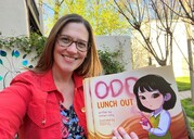 Melanie with Odd Lunch Out book