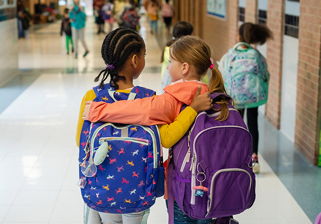 Students hugging