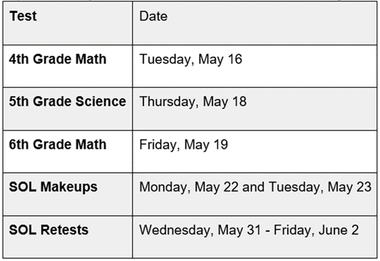SOL Schedule