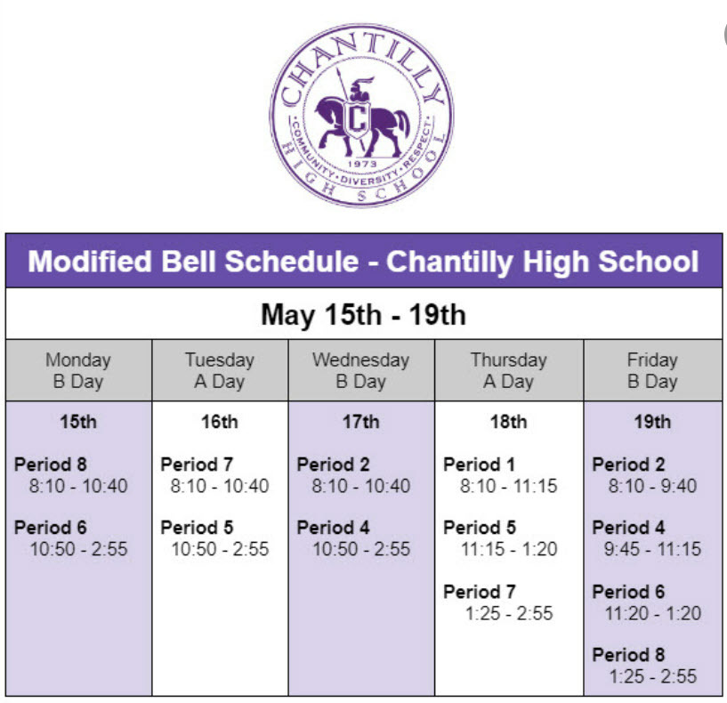 Bell Schedule 5.14.23