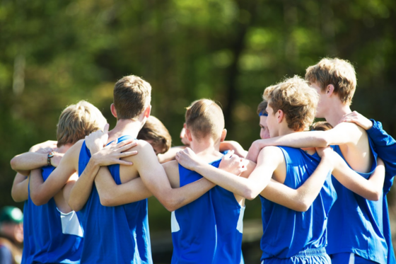 Boys cross country teammates