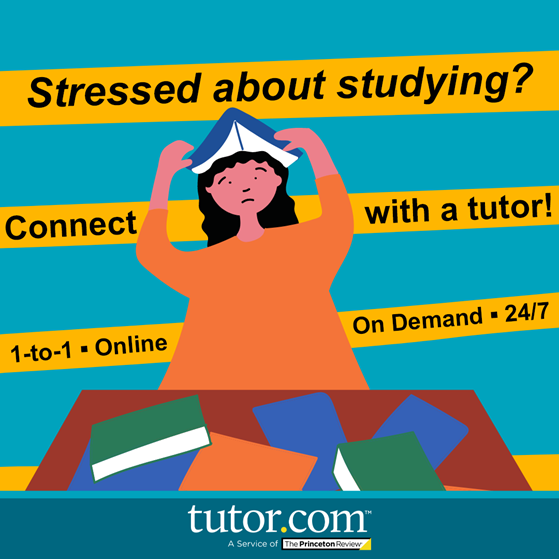 Stressed about studying? Connect with a tutor! 1-to-1 Online, on Demand, 24/7