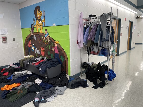 clothing from the lost and found that needs to be claimed