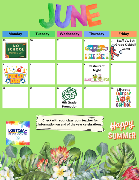 June Calendar