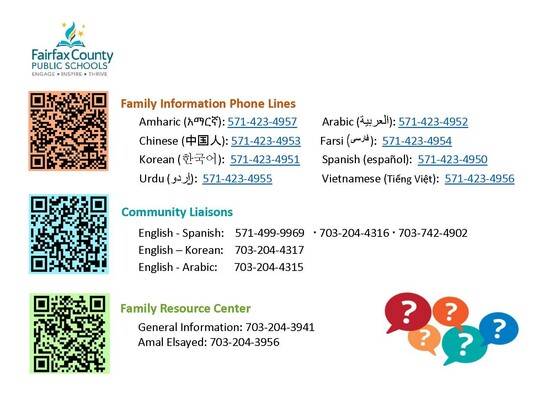 FCPS Summer Contacts