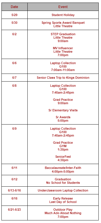 NYC Calendar 5-26-23