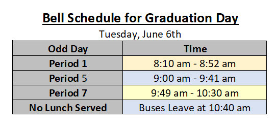 Graduation Day Schedule