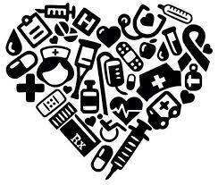 heart filled with nurse icons