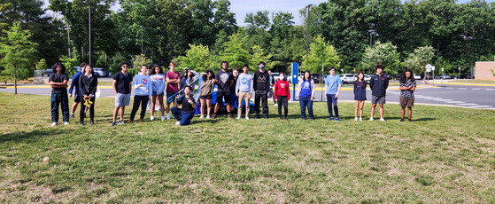 TJ Energy Systems students after they did simulated plane crash investigation