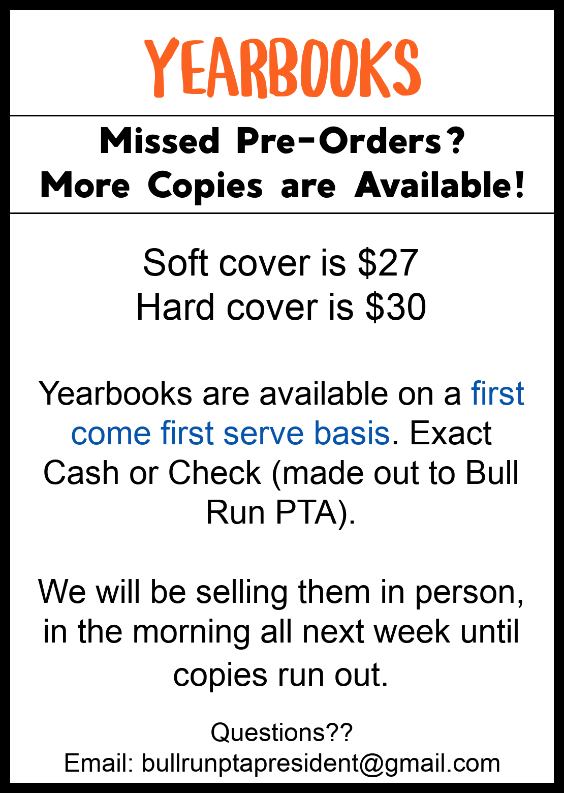 Yearbook sales