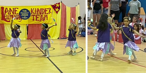 Student ribbon dancers