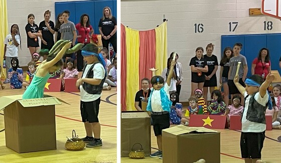 students as snake charmers