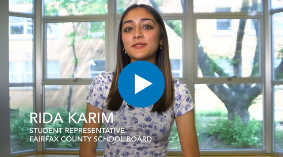 Rida Karim, Student Representative, Fairfax County School Board