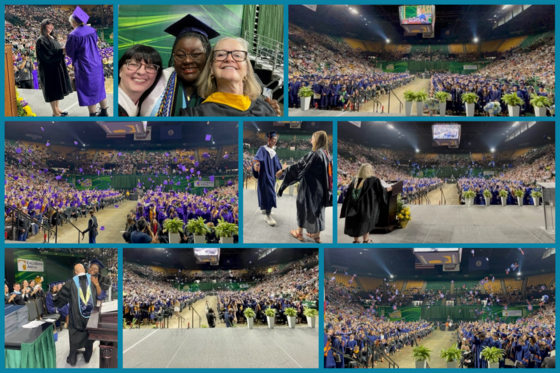 Laura Jane Cohen attending graduation ceremonies.